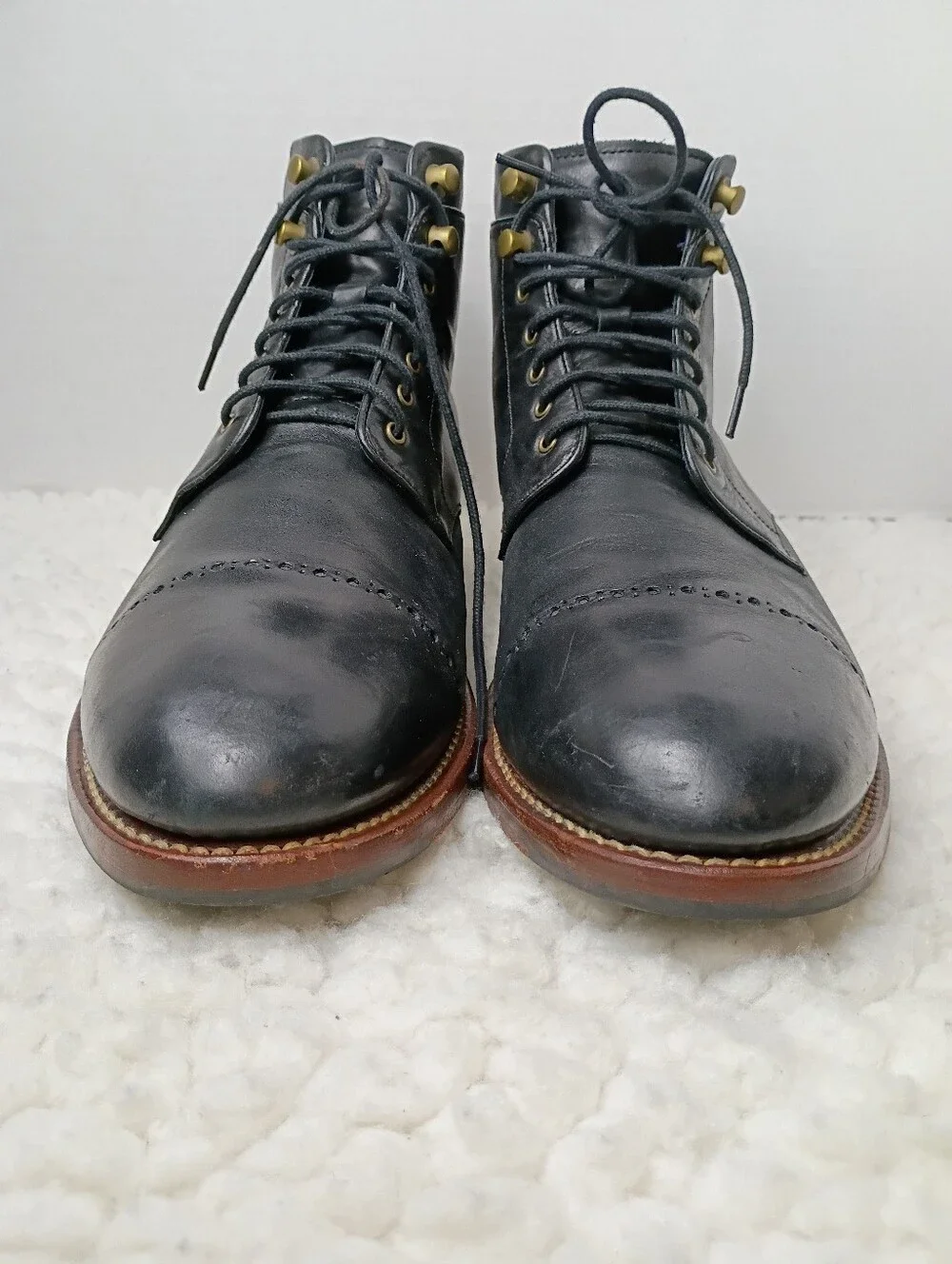 Cole Haan Martin Cap Toe Chukka Boots Men's 10M Black Leather Goodyear Welt